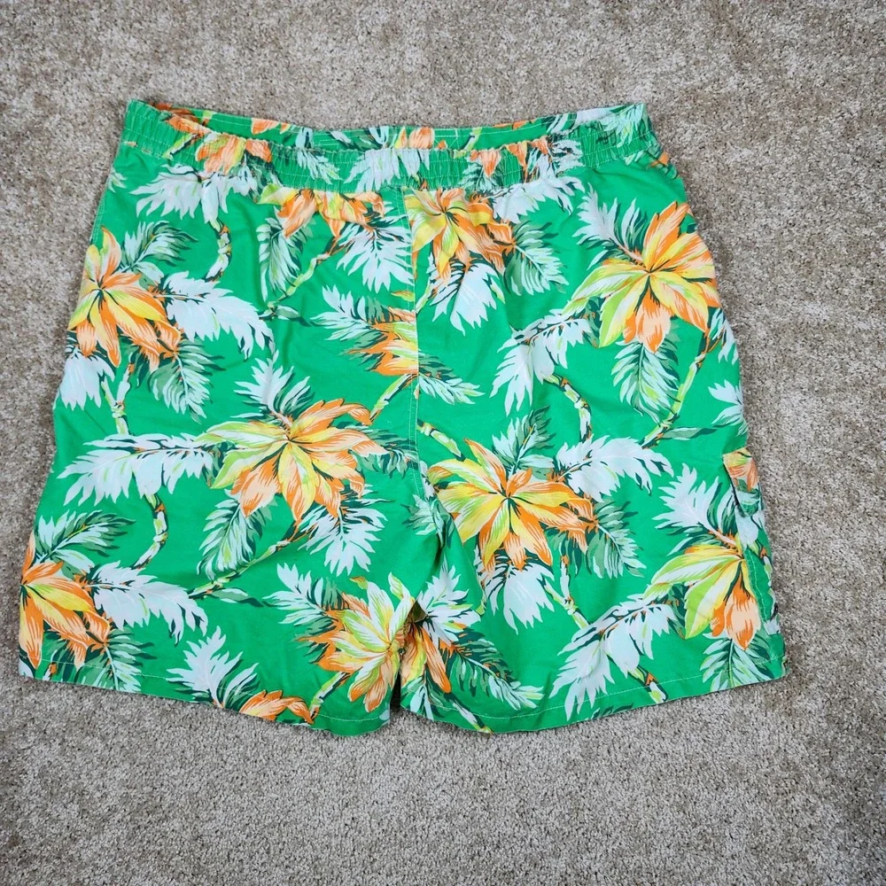 Polo Ralph Lauren Swim Trunks Tropical Floral Green Board‎ Shorts 3XB Big
